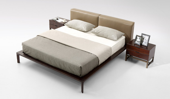 China Bekleedde het slaapkamer Vastgestelde Dubbele Houten Bed Zachte Grijze Eenvoudige Moderne Stijl leverancier
